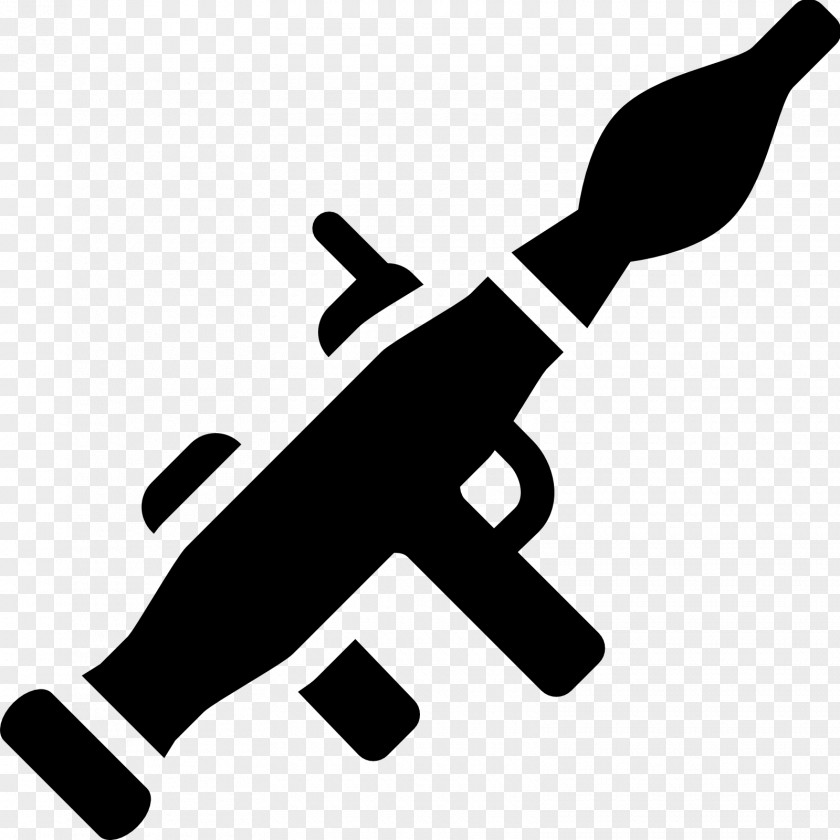 Symbol Rocket-propelled Grenade Black & White PNG