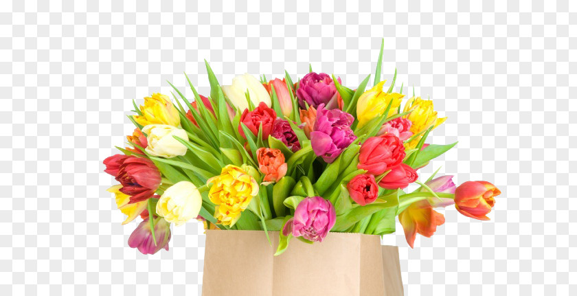 Beautiful Tulip Flower Arrangement International Womens Day Holiday Ansichtkaart Birthday Woman PNG