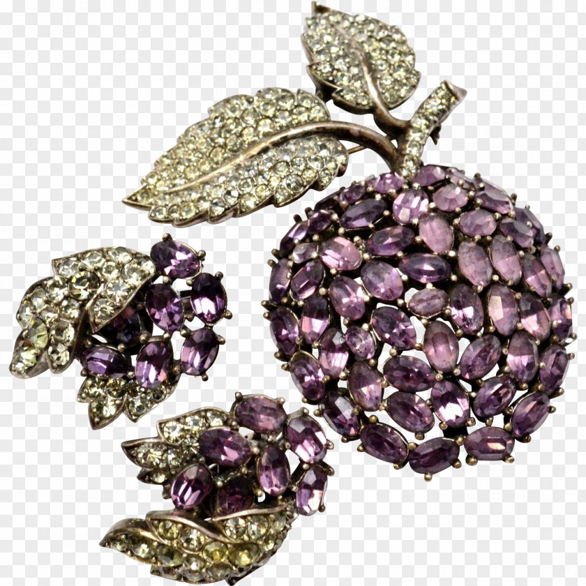 Brooch Amethyst Earring Purple PNG