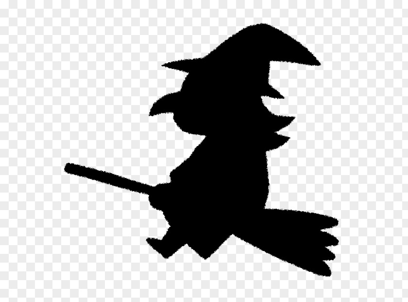 Silhouette Halloween Witch Clip Art PNG