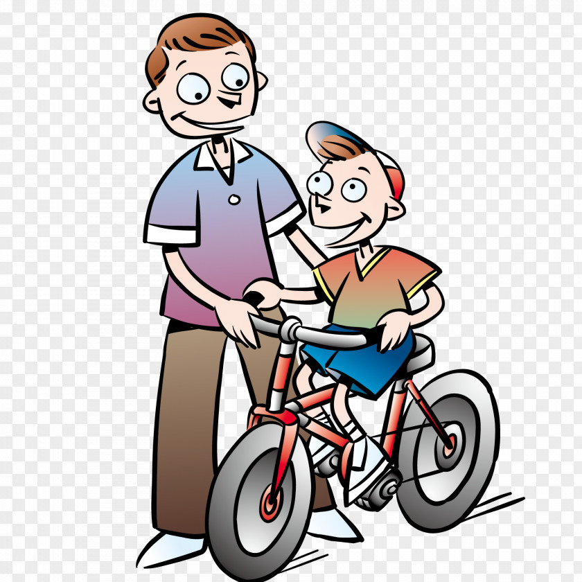 Teach Children To Ride Bicycle Child PNG