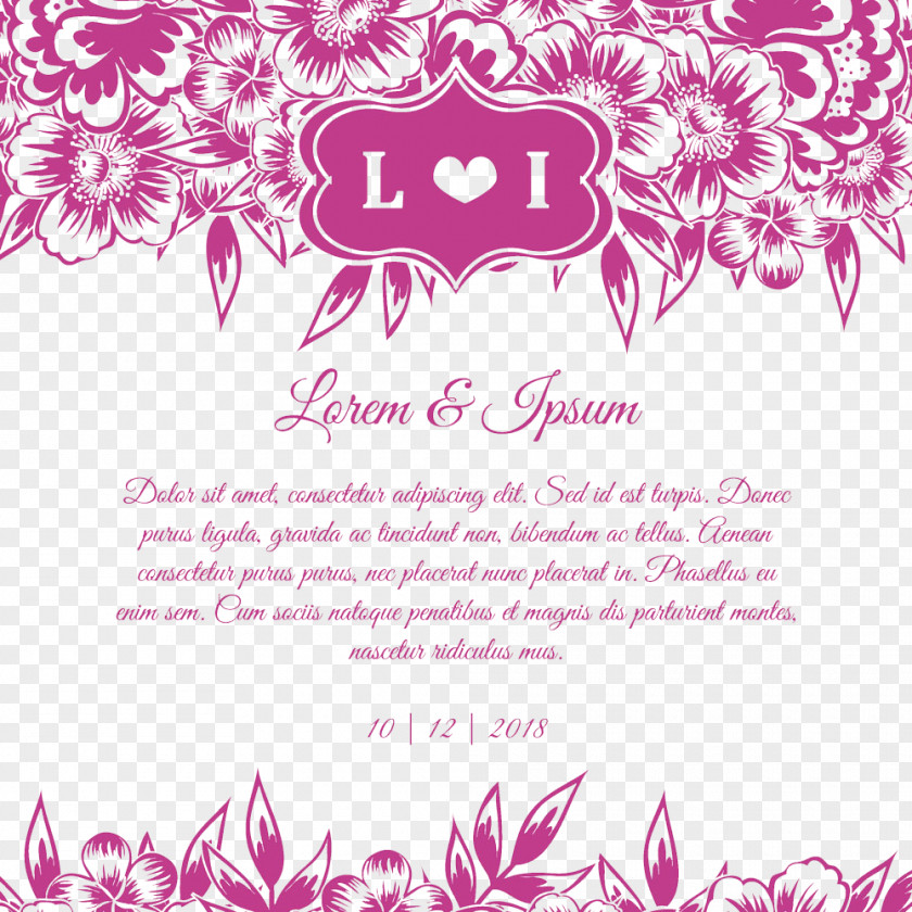 Wedding Pattern Vector Invitation Marriage Convite PNG