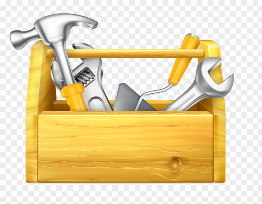 Wood Utensils Box Toolbox Maintenance Illustration PNG