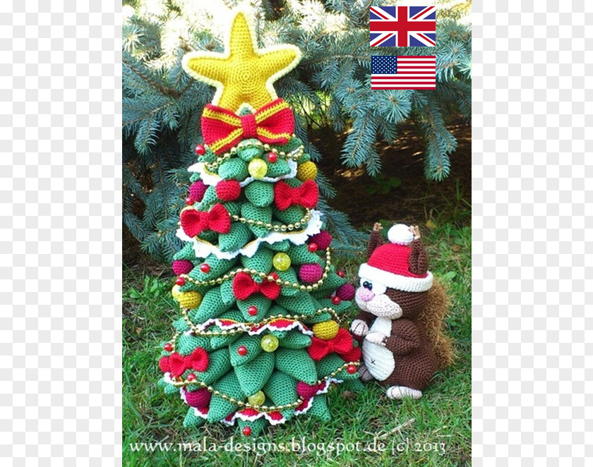Christmas Tree Ornament Crochet PNG