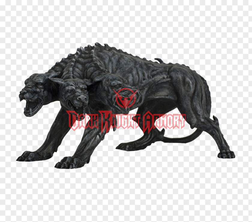 Hand Painted Puppy Hades Cerberus Statue Sculpture Greek Mythology PNG