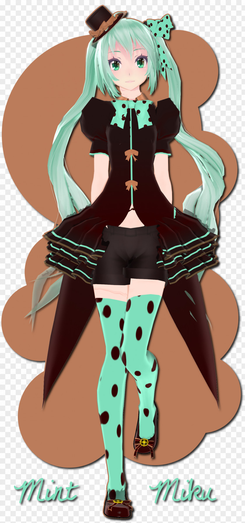 Mint Heels With Bows DeviantArt Artist Illustration Black Hair PNG