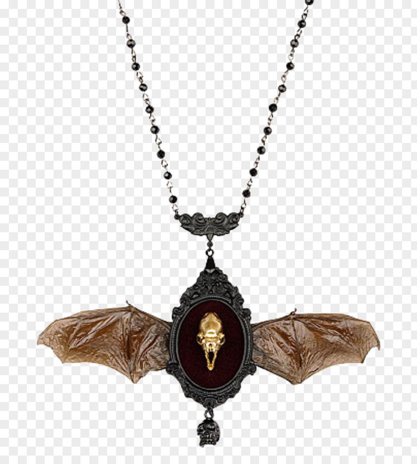 Gothic Bat Necklace Earring Jewellery Bead PNG