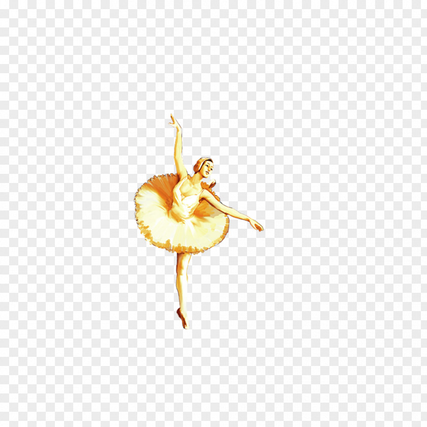 Ballet Cartoon Yellow Beak Illustration PNG