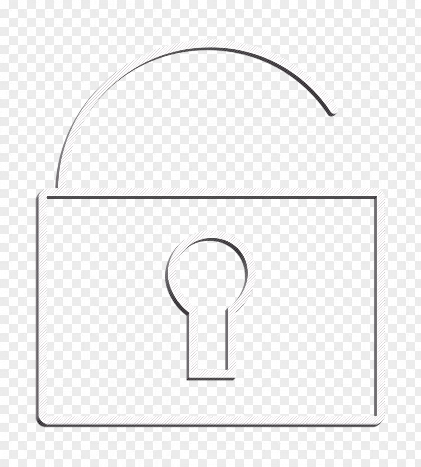 Blackandwhite Symbol Lock Icon Locked Open PNG