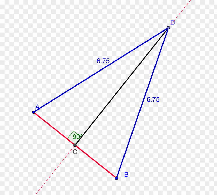 Midpoint Triangle Line Circle Area PNG